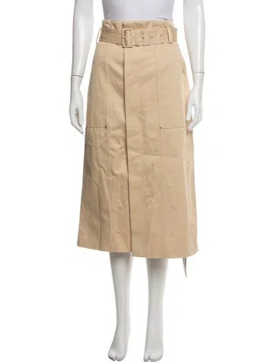Pre-owned A.l.c Pleated Accents Midi Length Skirt In Neutrals