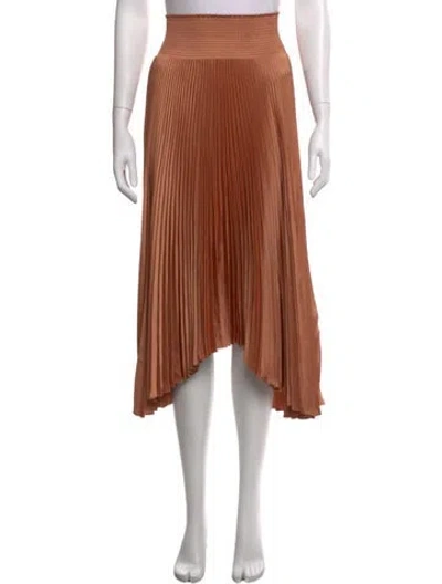 Pre-owned A.l.c Pleated Accents Midi Length Skirt In Neutrals