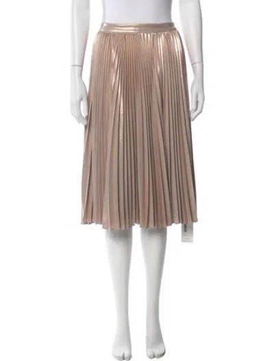Pre-owned A.l.c Pleated Accents Midi Length Skirt In Neutrals