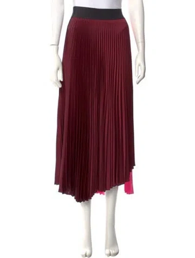 Pre-owned A.l.c Pleated Accents Midi Length Skirt In Pink