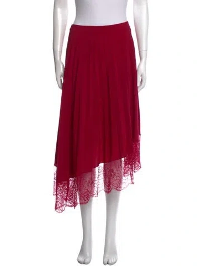 Pre-owned A.l.c Pleated Accents Midi Length Skirt In Pink