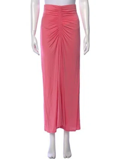 Pre-owned A.l.c Pleated Accents Midi Length Skirt In Pink
