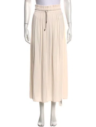 Pre-owned A.l.c Pleated Accents Midi Length Skirt In Pink