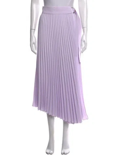 Pre-owned A.l.c Pleated Accents Midi Length Skirt In Purple