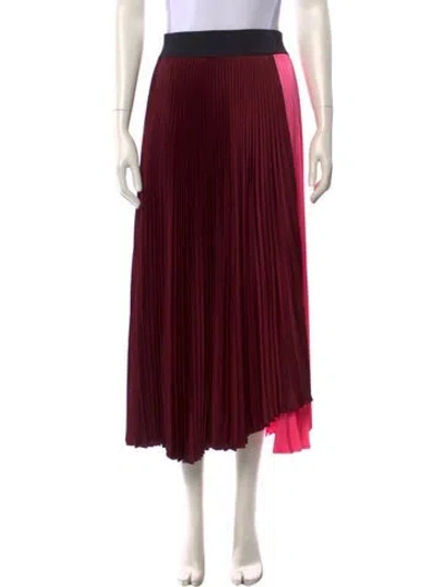 Pre-owned A.l.c Pleated Accents Midi Length Skirt W/ Tags In Pink