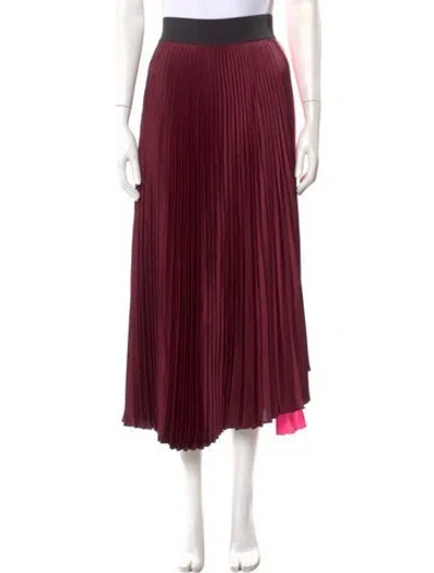 Pre-owned A.l.c Pleated Accents Midi Length Skirt W/ Tags In Pink