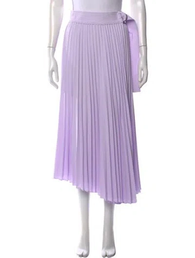 Pre-owned A.l.c Pleated Accents Midi Length Skirt W/ Tags In Purple