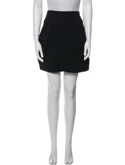 Pre-owned A.l.c Pleated Accents Mini Skirt In Black