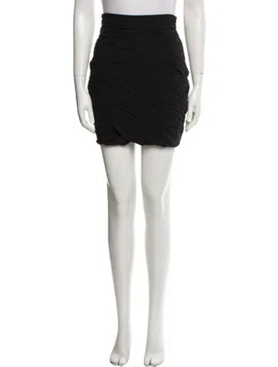 Pre-owned A.l.c Pleated Accents Mini Skirt In Black