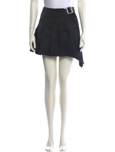 Pre-owned A.l.c Pleated Accents Mini Skirt In Black