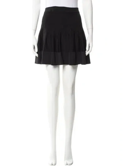 Pre-owned A.l.c Pleated Accents Mini Skirt In Black