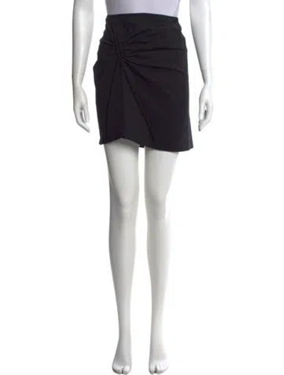 Pre-owned A.l.c Pleated Accents Mini Skirt In Black
