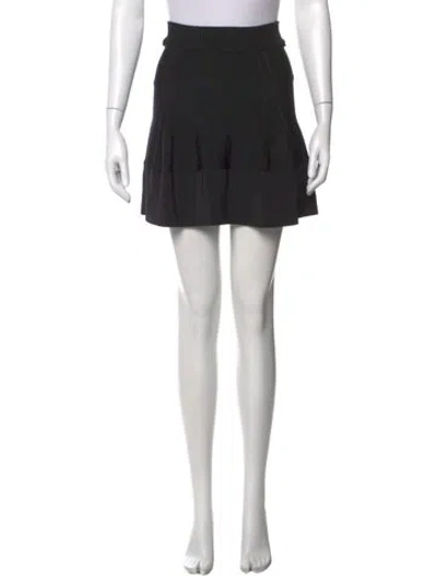 Pre-owned A.l.c Pleated Accents Mini Skirt In Black
