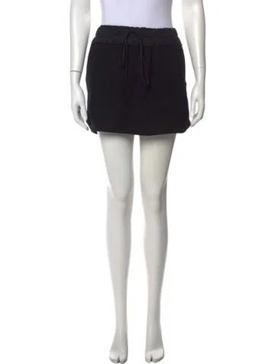Pre-owned A.l.c Pleated Accents Mini Skirt In Black