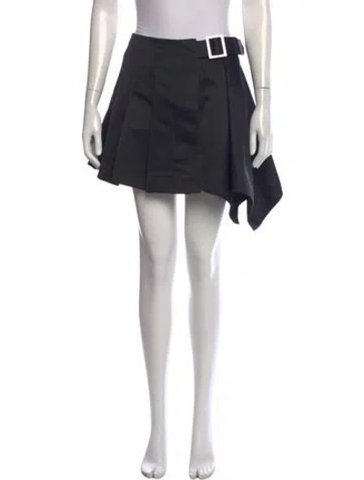 Pre-owned A.l.c Pleated Accents Mini Skirt In Black