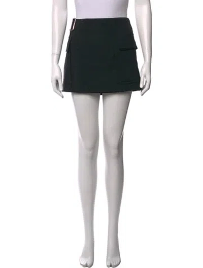 Pre-owned A.l.c Pleated Accents Mini Skirt In Black