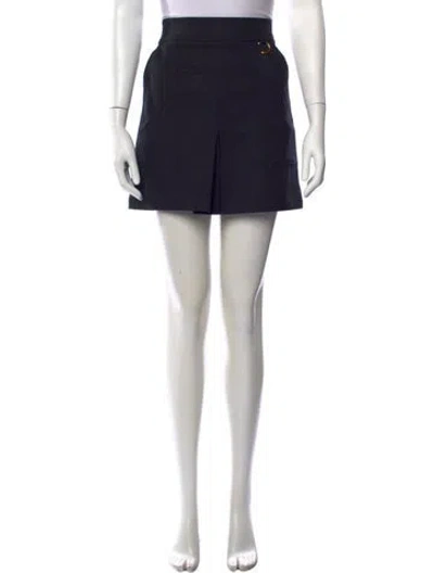 Pre-owned A.l.c Pleated Accents Mini Skirt In Black