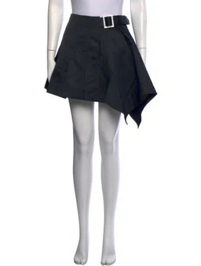 Pre-owned A.l.c Pleated Accents Mini Skirt In Black