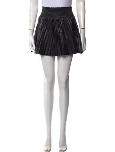 Pre-owned A.l.c Pleated Accents Mini Skirt In Black