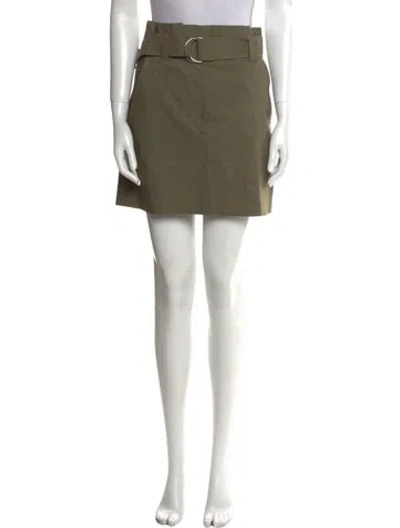 Pre-owned A.l.c Pleated Accents Mini Skirt In Green
