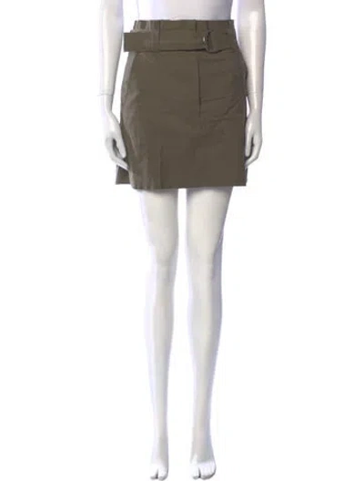 Pre-owned A.l.c Pleated Accents Mini Skirt In Green