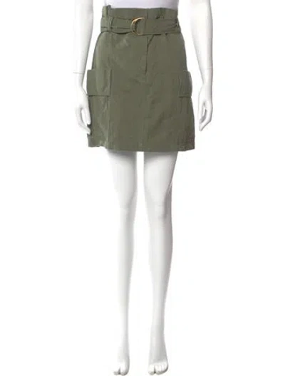 Pre-owned A.l.c Pleated Accents Mini Skirt In Green