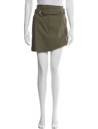 Pre-owned A.l.c Pleated Accents Mini Skirt In Green