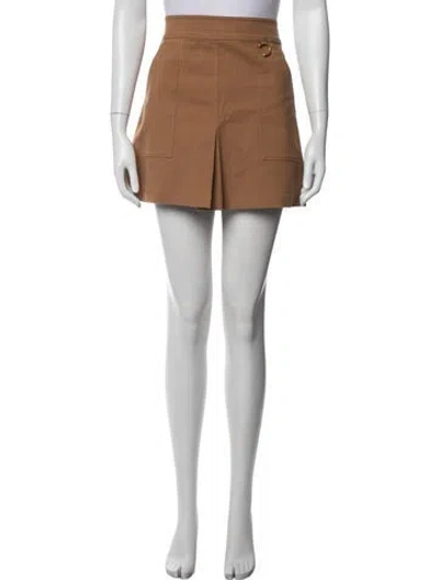 Pre-owned A.l.c Pleated Accents Mini Skirt In Neutral