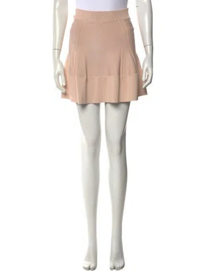Pre-owned A.l.c Pleated Accents Mini Skirt In Neutral