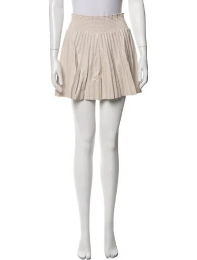 Pre-owned A.l.c Pleated Accents Mini Skirt In Neutrals