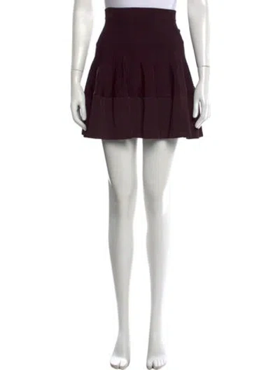 Pre-owned A.l.c Pleated Accents Mini Skirt In Purple
