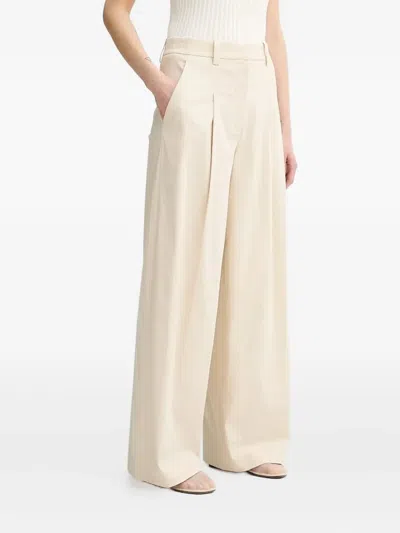 A.l.c Pleated-front Trousers In White