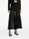 A.l.c Pleated Midi Skirt In Black