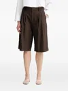 A.l.c Pleated Side-pockets Shorts In Brown