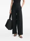 A.l.c Pleated Wide-leg Trousers In Black