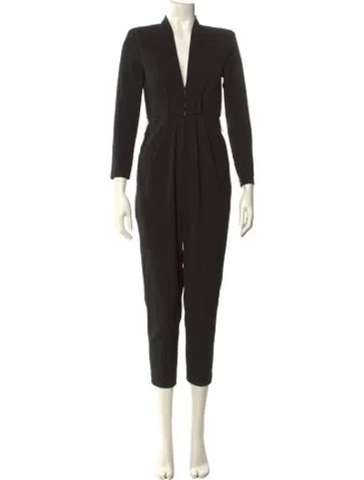 Pre-owned A.l.c Plunge Neckline Jumpsuit In Black