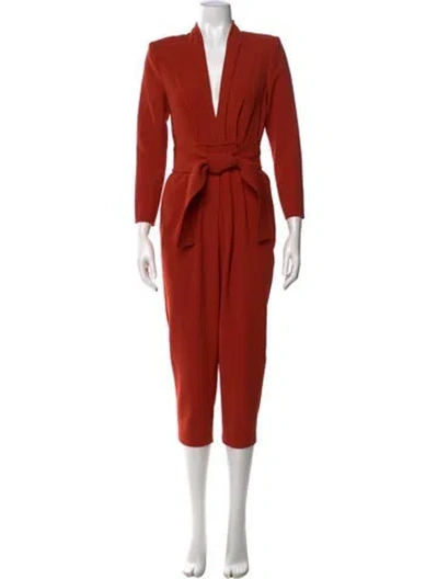 Pre-owned A.l.c Plunge Neckline Jumpsuit In Orange