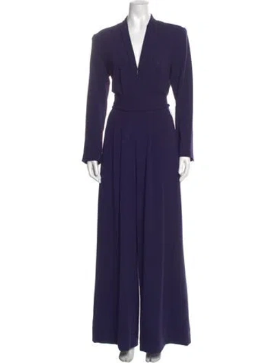 Pre-owned A.l.c Plunge Neckline Jumpsuit In Purple