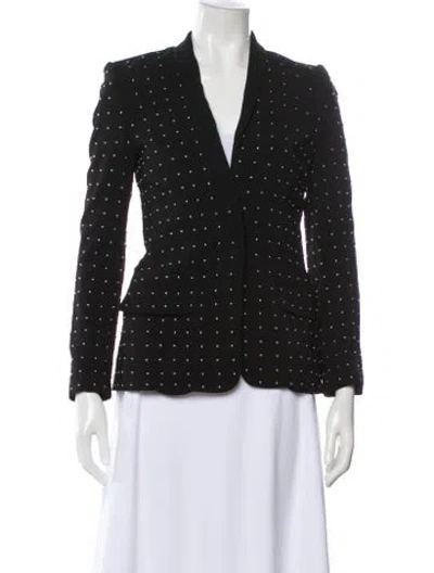 Pre-owned A.l.c Polka Dot Print Blazer In Black