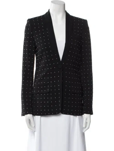 Pre-owned A.l.c Polka Dot Print Blazer In Black