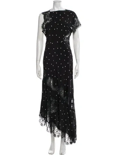 Pre-owned A.l.c Polka Dot Print Long Dress W/ Tags In Multi