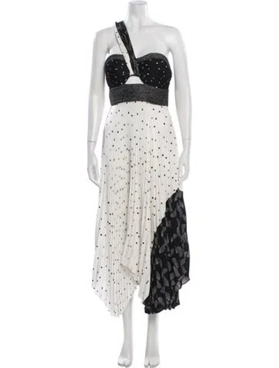 Pre-owned A.l.c Polka Dot Print Midi Length Dress W/ Tags In Multi