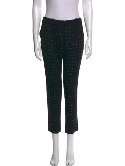 Pre-owned A.l.c Polka Dot Print Straight Leg Pants In Black