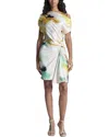 A.l.c Poppy Draped Mini Dress In Multi