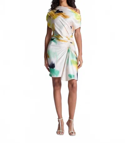 A.L.C POPPY SATIN MINI DRESS IN MULTI