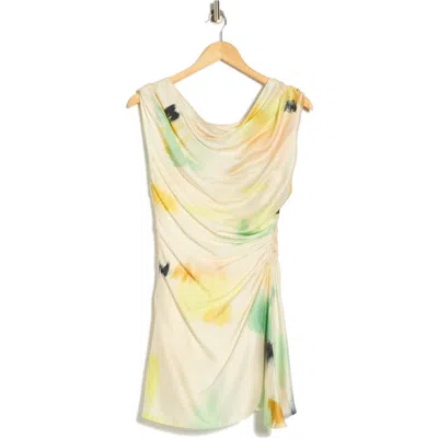 A.l.c . Poppy Short Sleeve Ruched Minidress In Neutral