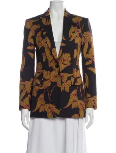 Pre-owned A.l.c Printed Blazer In Black