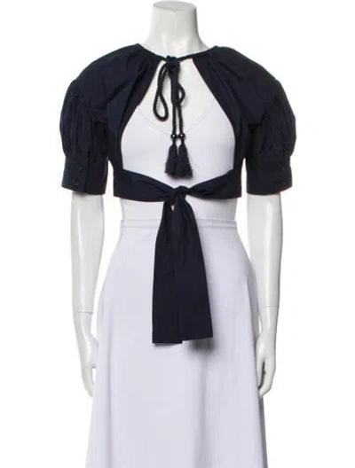 Pre-owned A.l.c Printed Bolero In Blue