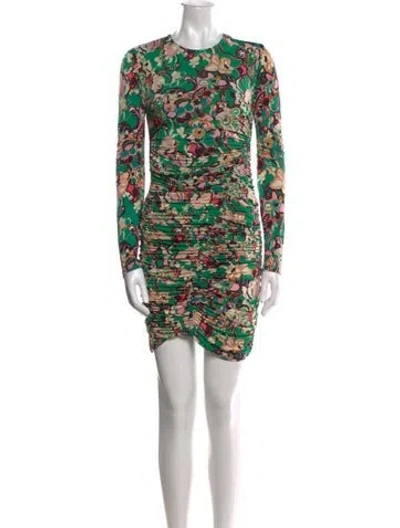 Pre-owned A.l.c Printed Knee-length Dress In Green