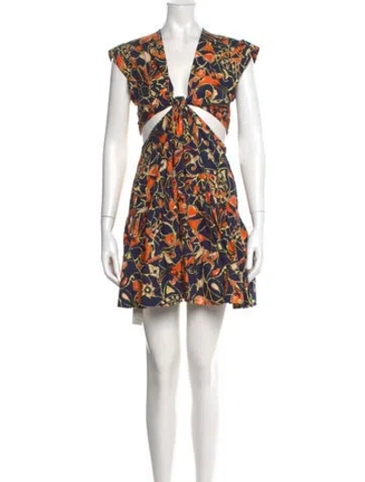 Pre-owned A.l.c Printed Knee-length Dress In Multi